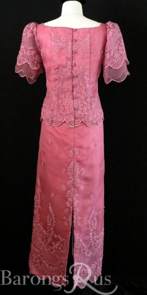 Custom Filipiniana Gown 6008CM Back