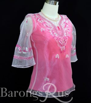 Fuschia Pink Women's Barong 5075 Side